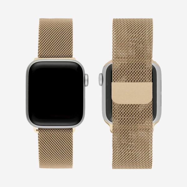 Milanese Loop Apple Watch Band In Vintage Gold - The Salty Fox