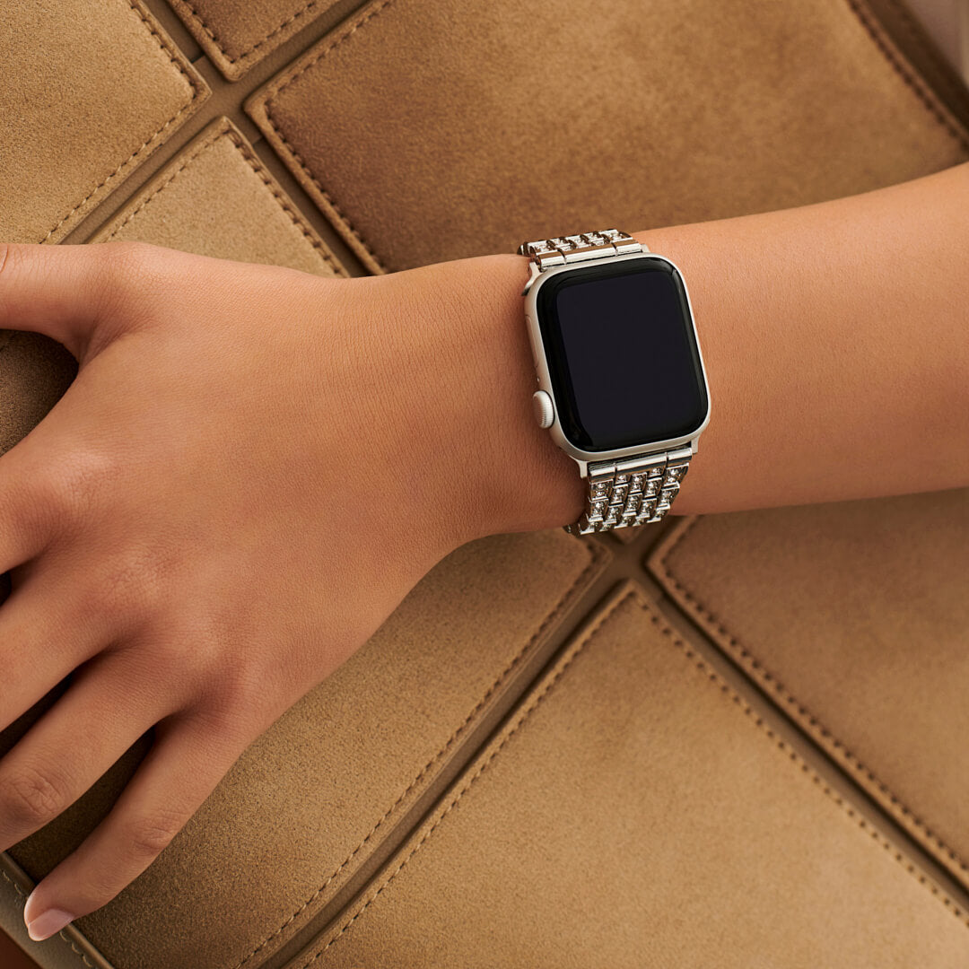 Classic Stainless Steel Apple Watch Band in Starlight - The Salty Fox