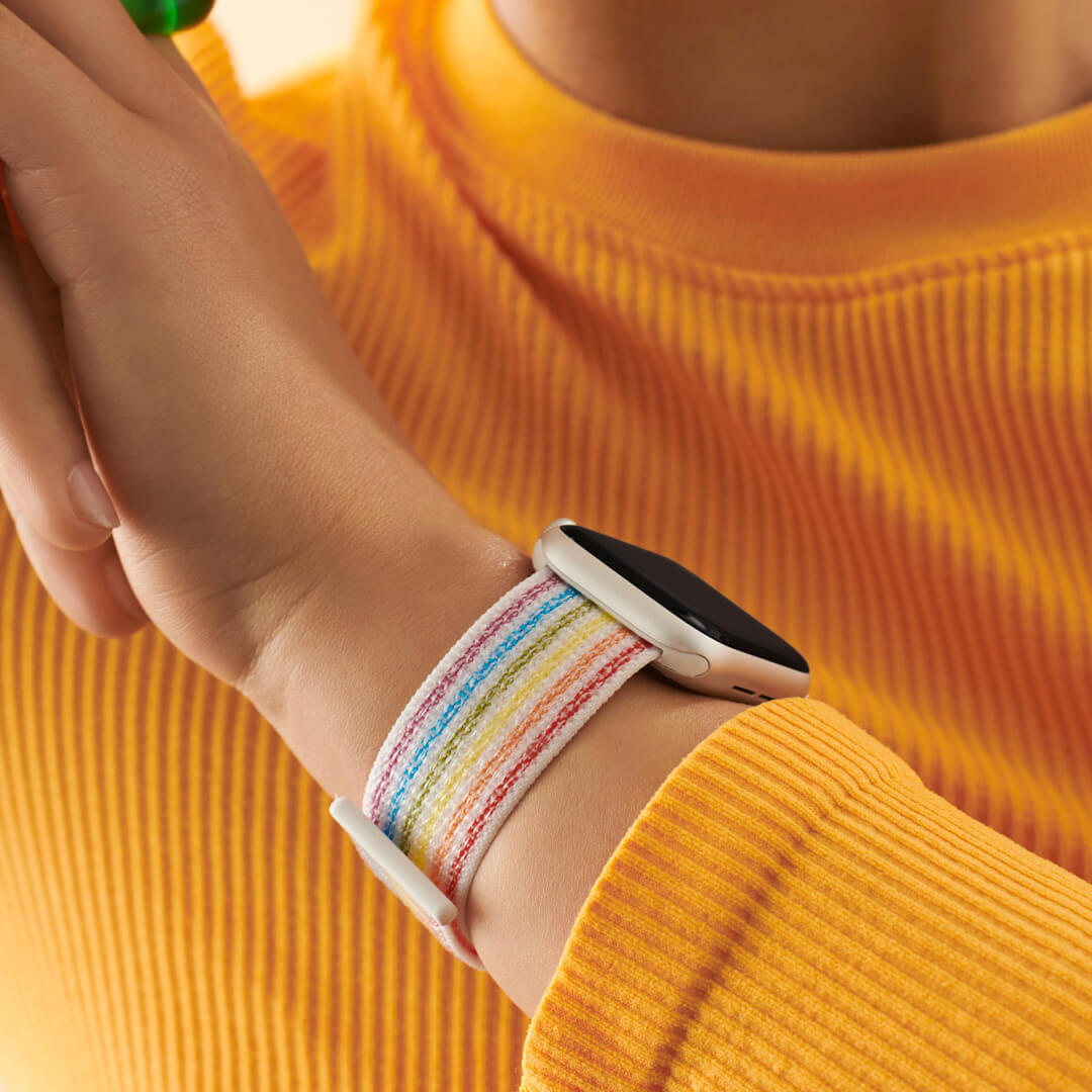 Striped Sport Loop Apple Watch Band - Rainbow