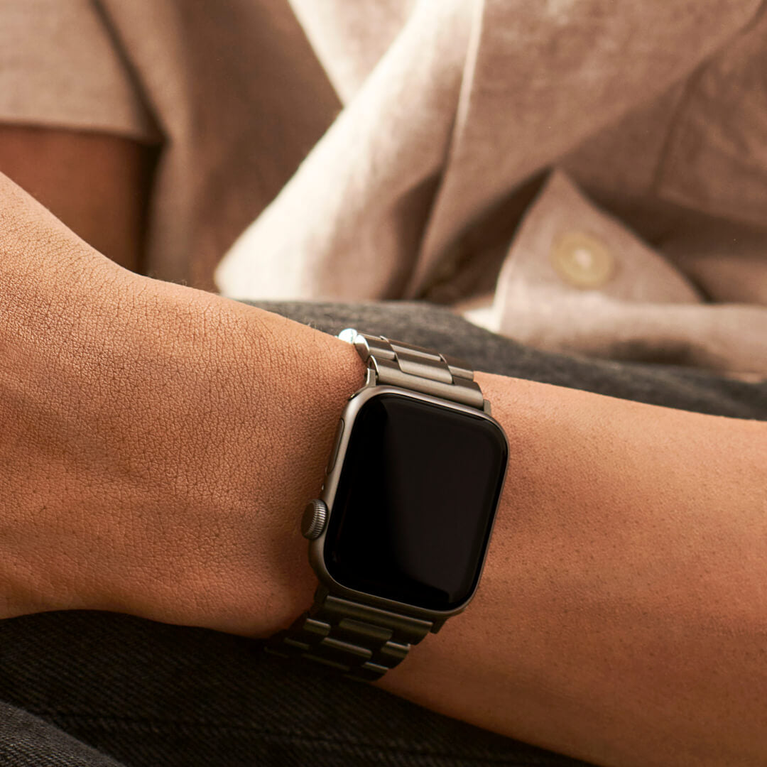 Titanium Stainless Apple Watch Se Metal Band Classic Bracelet For Apple Watch Allergy Free Stainless Steel