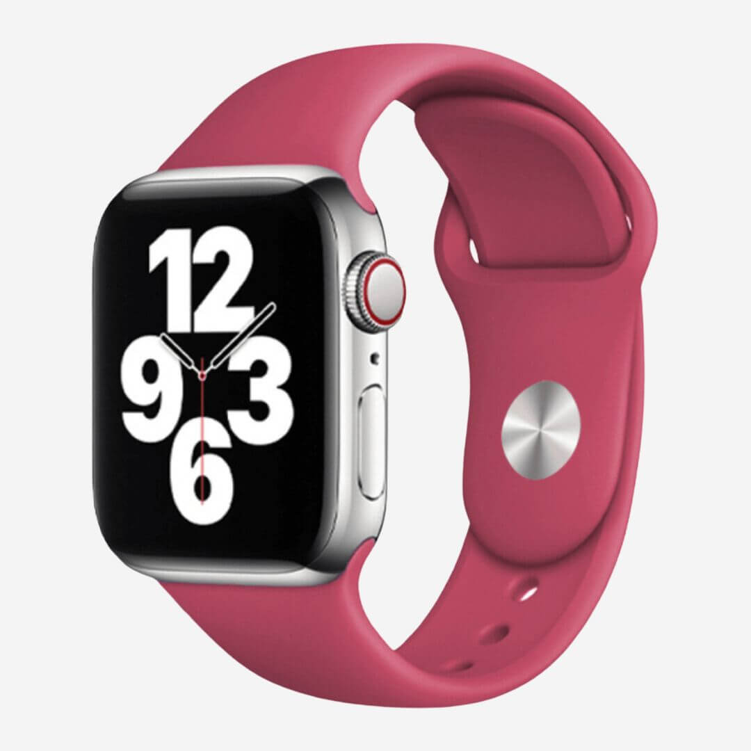 Silicone Apple Watch Band - Pomegranate