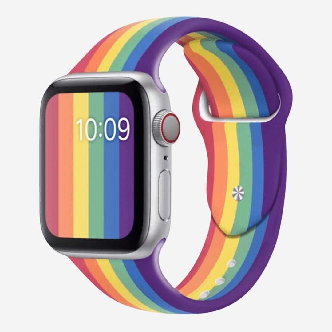 Silicone Apple Watch Band - Rainbow