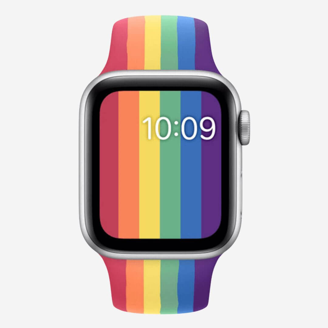 Silicone Apple Watch Band - Rainbow