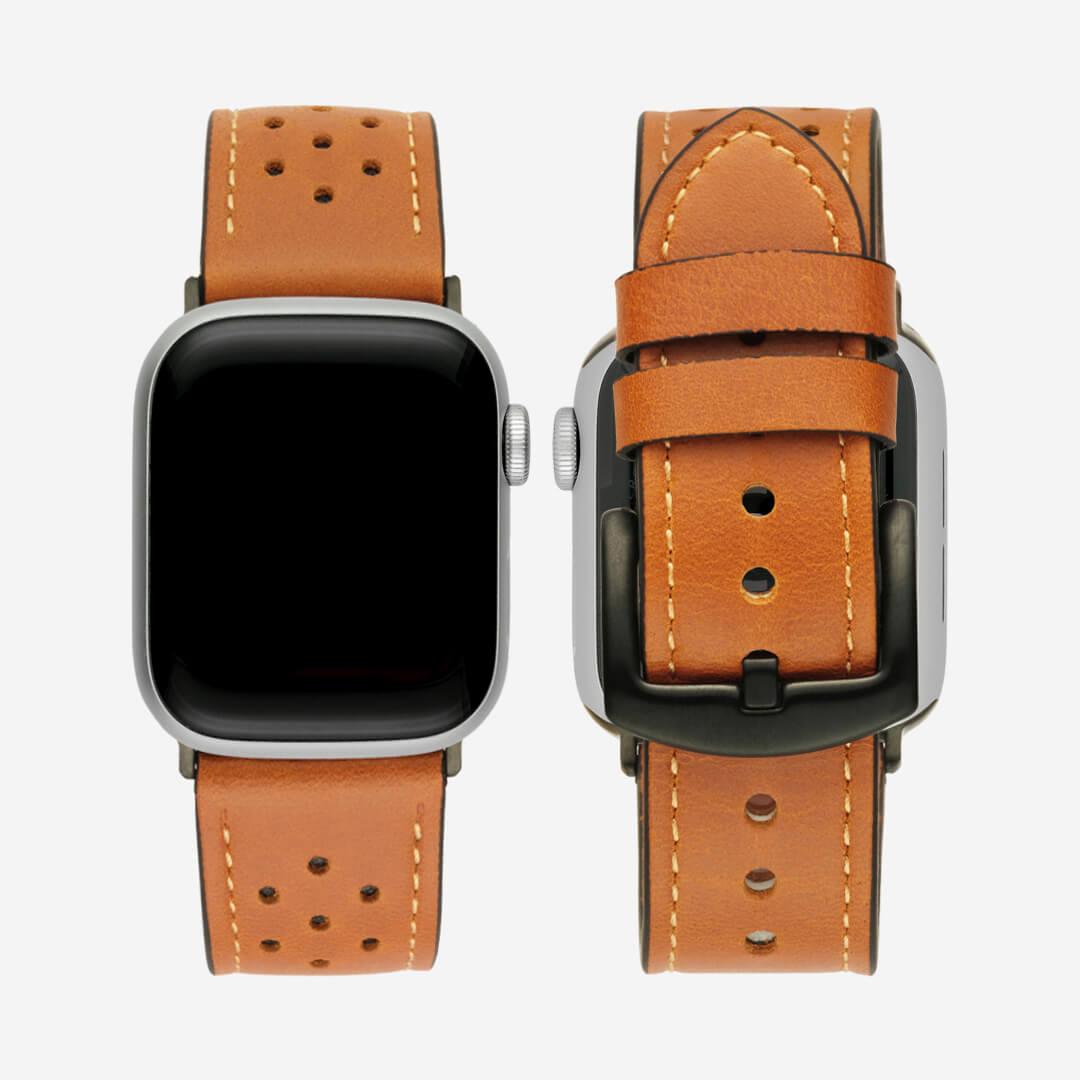 Rally Leather Apple Watch Band - Mocha