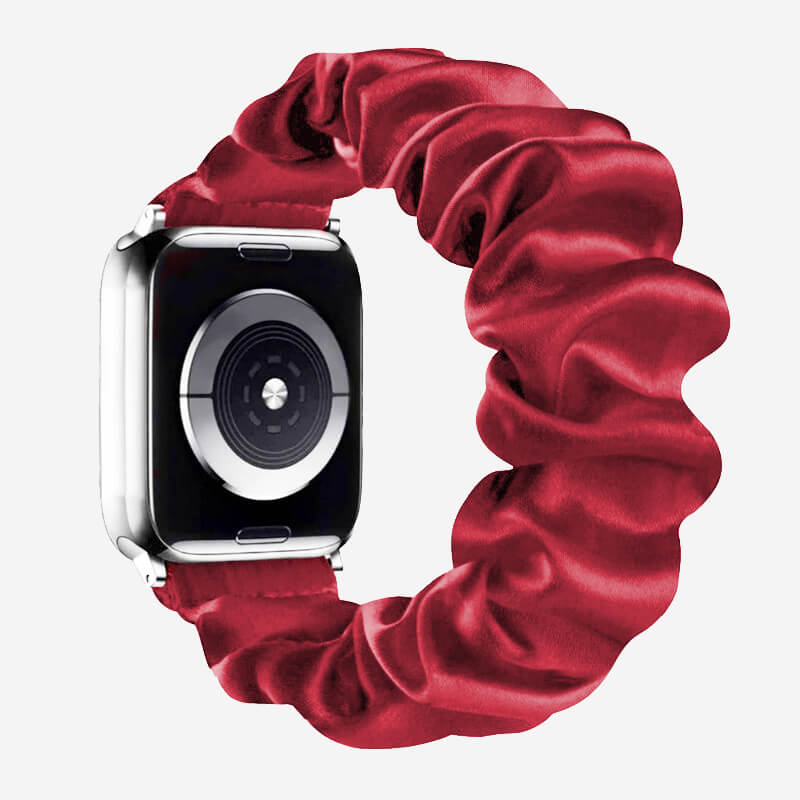 Scrunchie Apple Watch Band - Ruby