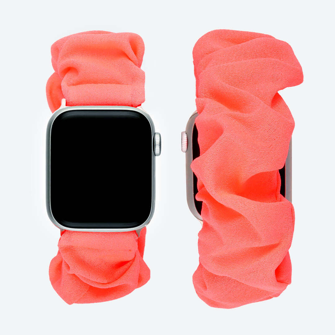 Scrunchie Apple Watch Band - Coral