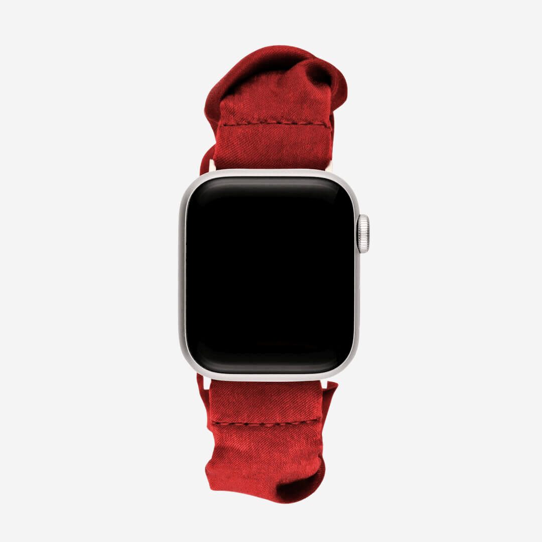Scrunchie Apple Watch Band - Ruby