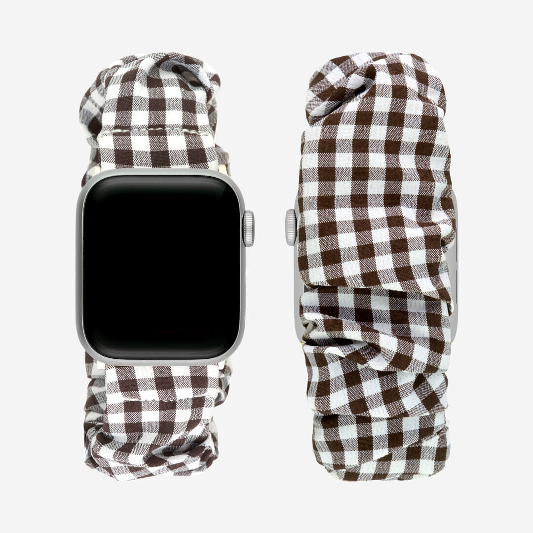 Scrunchie Apple Watch Band - Black Gingham