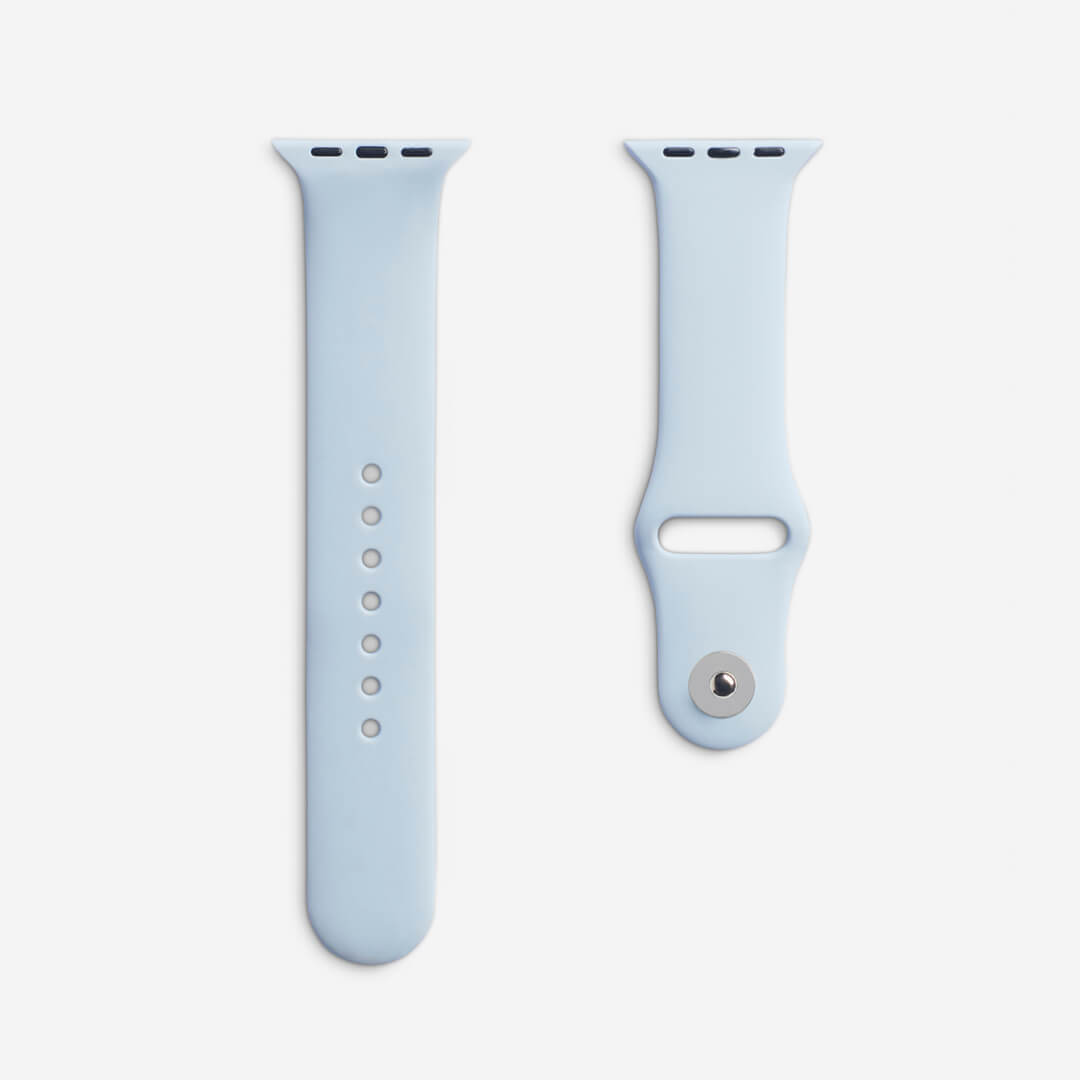 Classic Silicone Apple Watch Band - Blue Mist