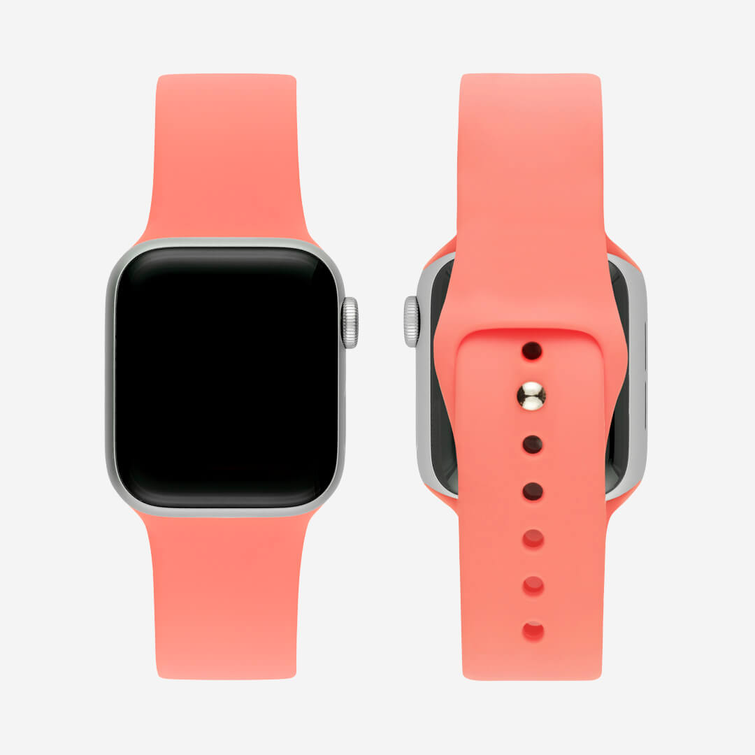 Silicone Apple Watch Band - Coral