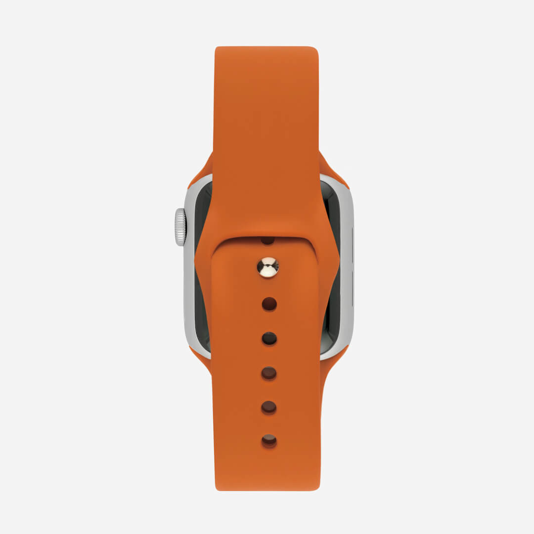 Classic Silicone Apple Watch Band - Dark Orange