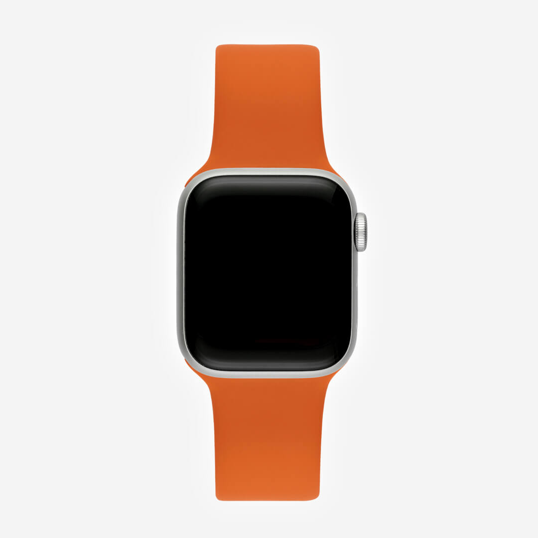 Silicone Apple Watch Band - Dark Orange