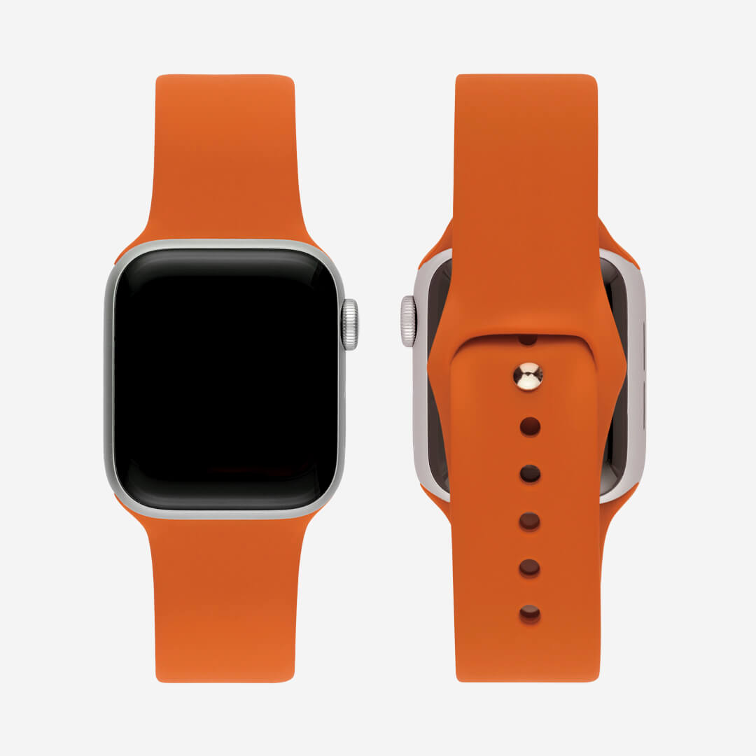 Classic Silicone Apple Watch Band - Dark Orange