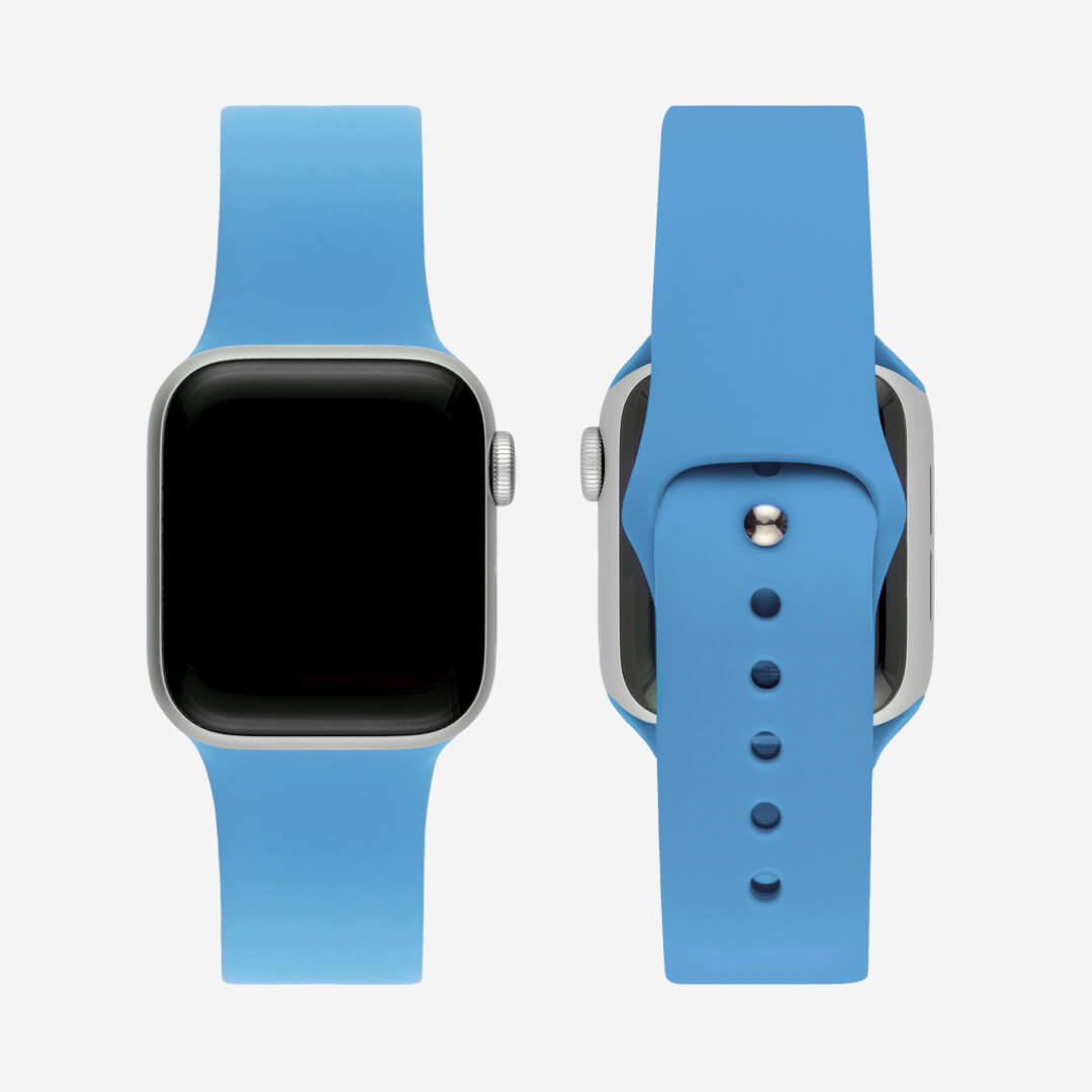 Silicone Apple Watch Band Denim Blue The Salty Fox