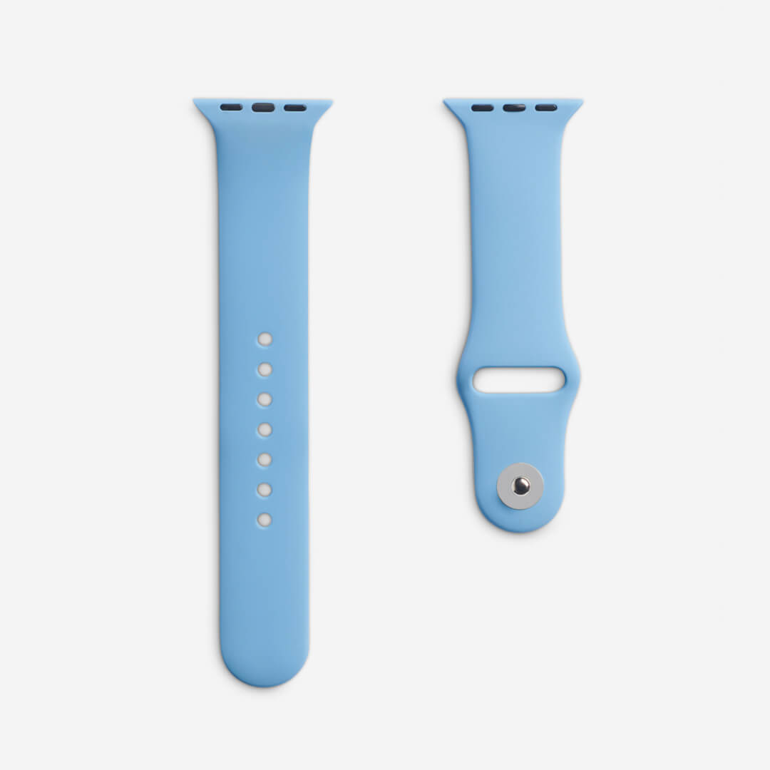 Classic Silicone Apple Watch Band - Denim Blue