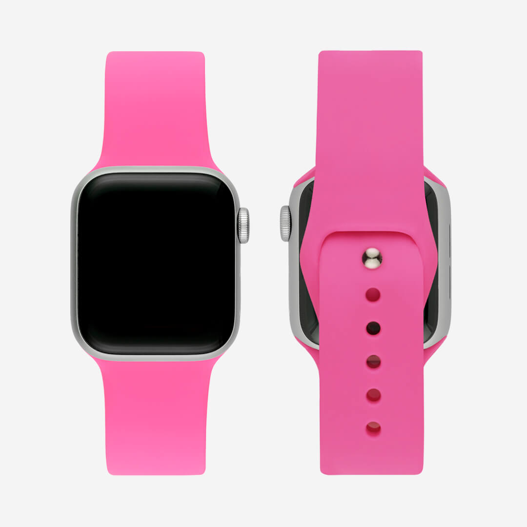 Hot Pink Leather Apple Watch Band 40mm 41mm 38mm 42mm 44mm 