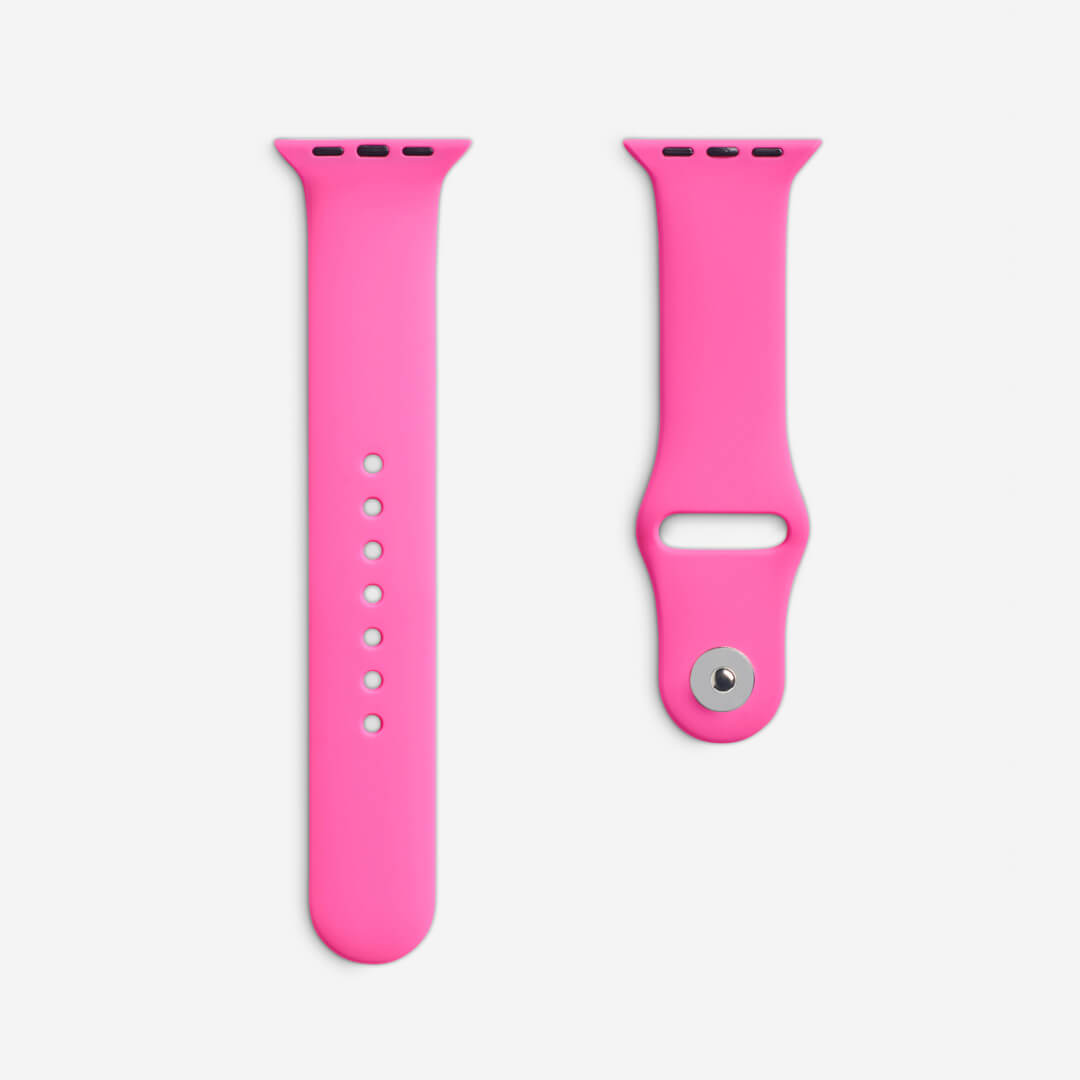 Silicone Apple Watch Band - Hot Pink