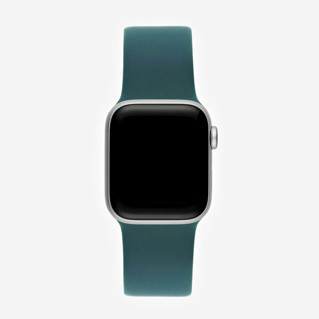 Classic Silicone Apple Watch Band - Mallard Green