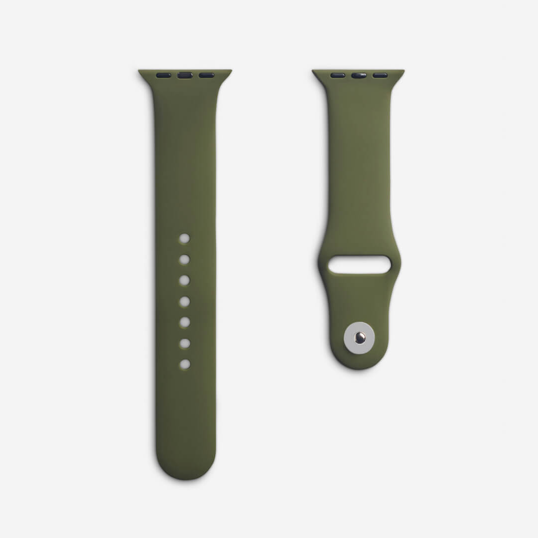 Classic Silicone Apple Watch Band - Olive