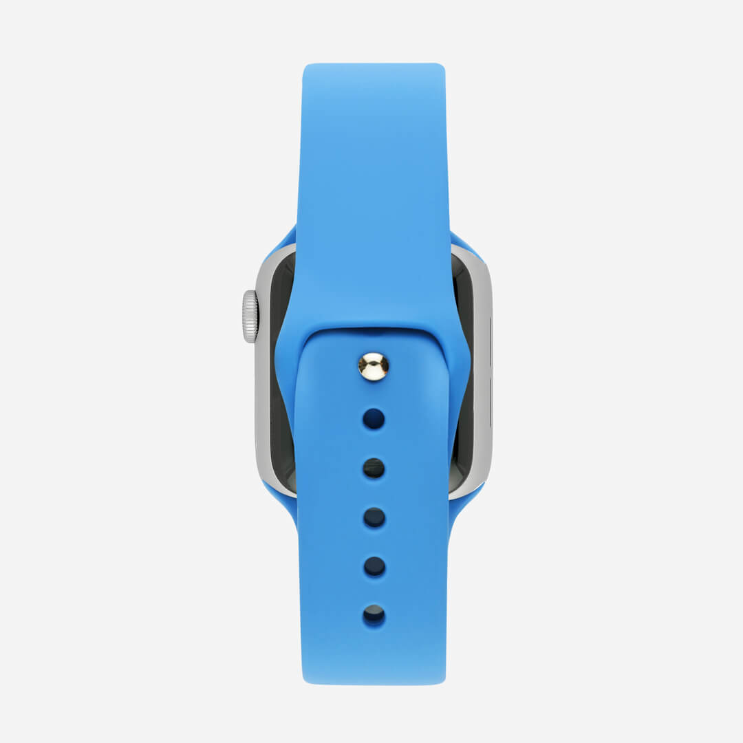 Classic Silicone Apple Watch Band - Plain Blue