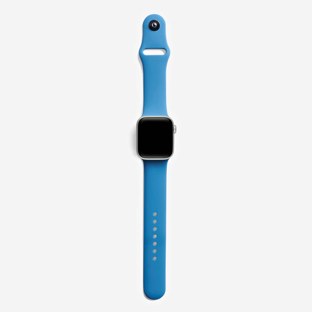 Classic Silicone Apple Watch Band - Plain Blue