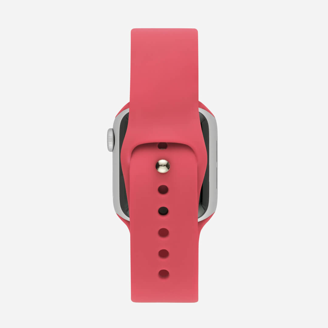 Classic Silicone Apple Watch Band - Rose Red