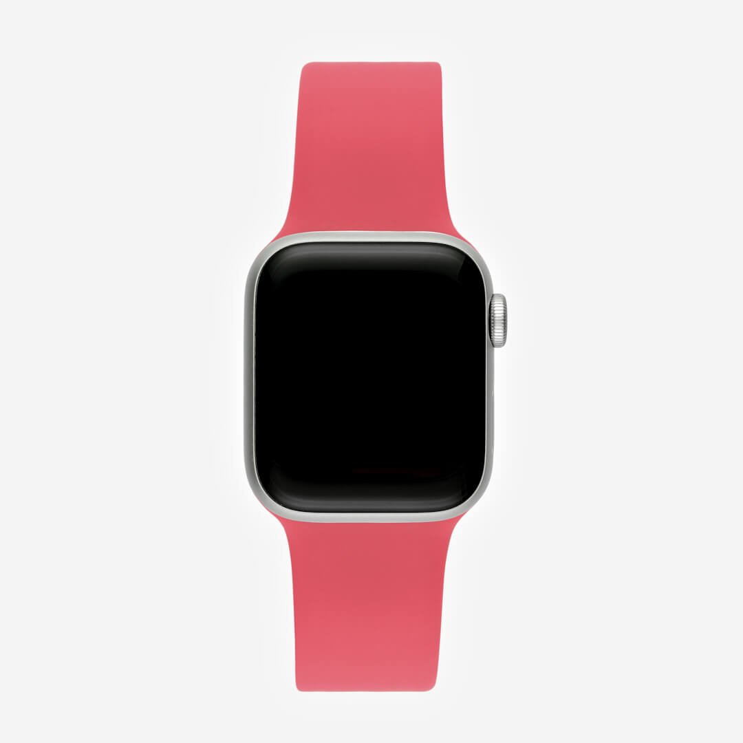 Silicone Apple Watch Band - Rose Red
