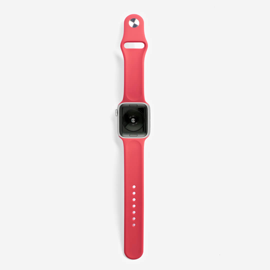 Silicone Apple Watch Band - Rose Red