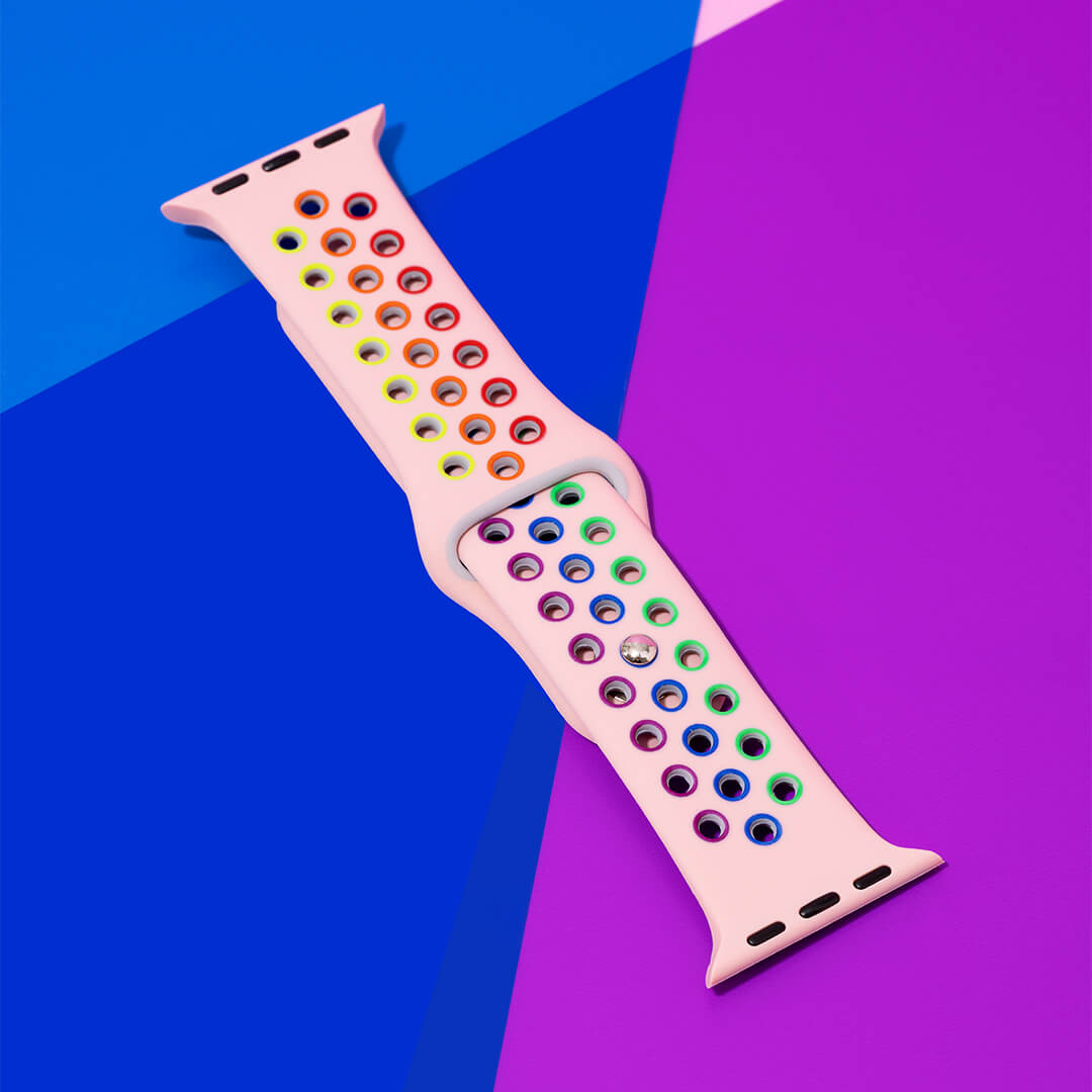 Silicone Sports Apple Watch Band - Pink/Pride