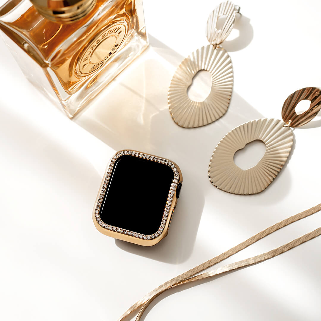 Apple Watch Single Halo Crystal Bumper Case - Gold