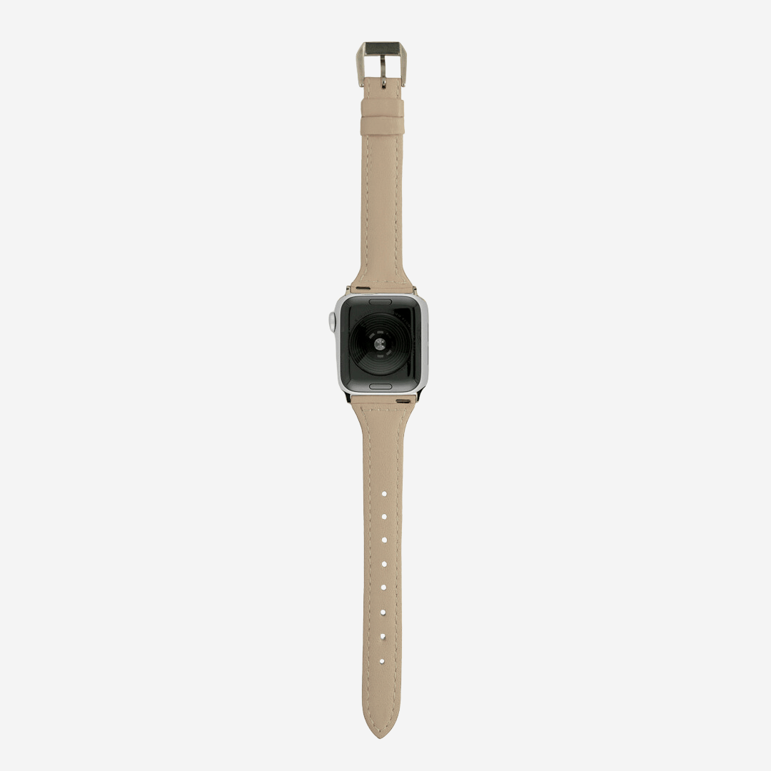 Slim Leather Apple Watch Band - Oatmeal
