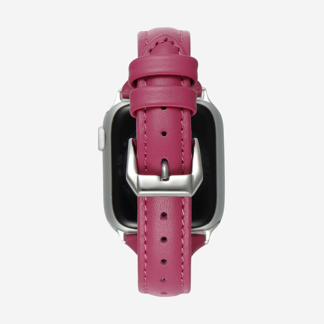 Slim Leather Apple Watch Band - Fuchsia