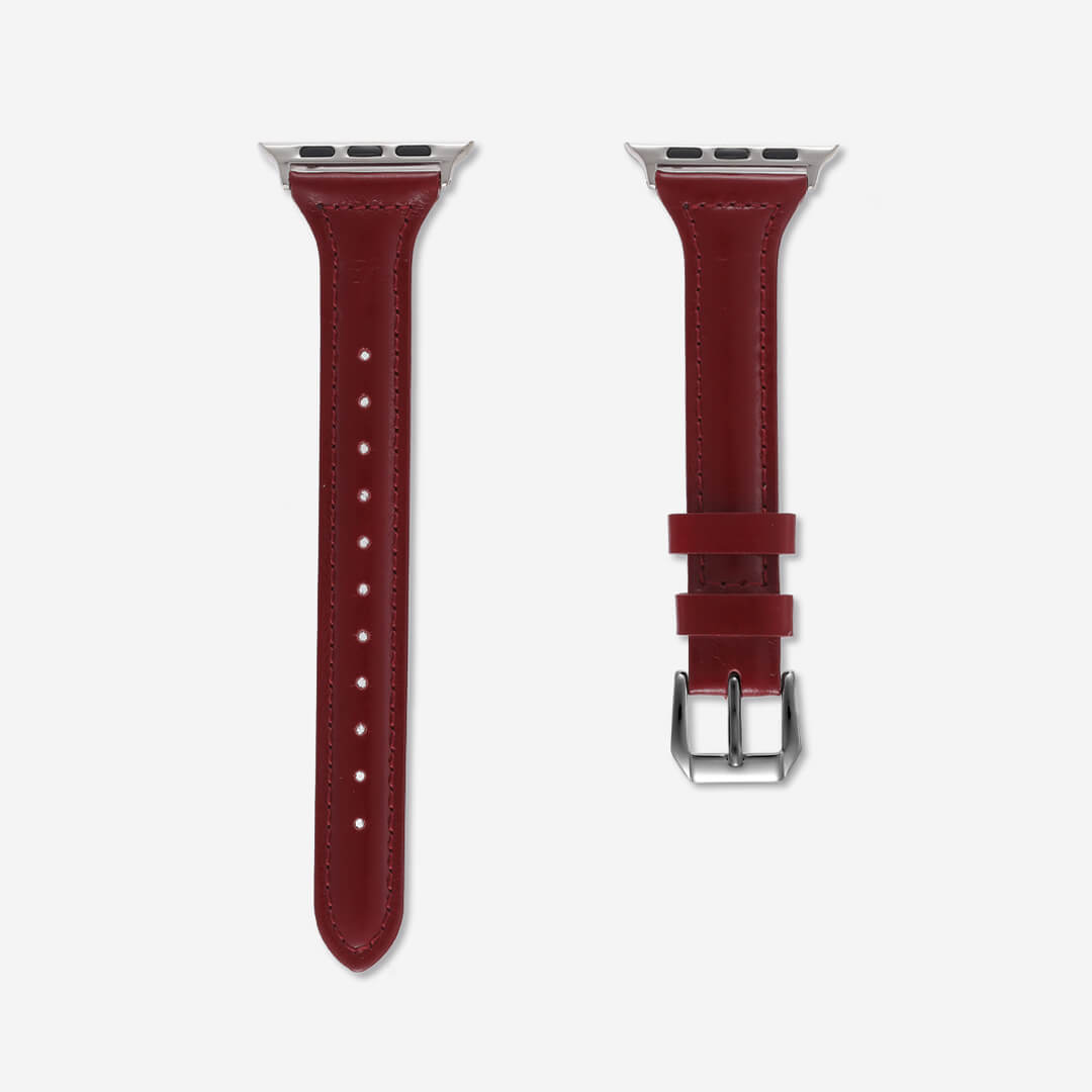 Slim Leather Apple Watch Band - Saffron