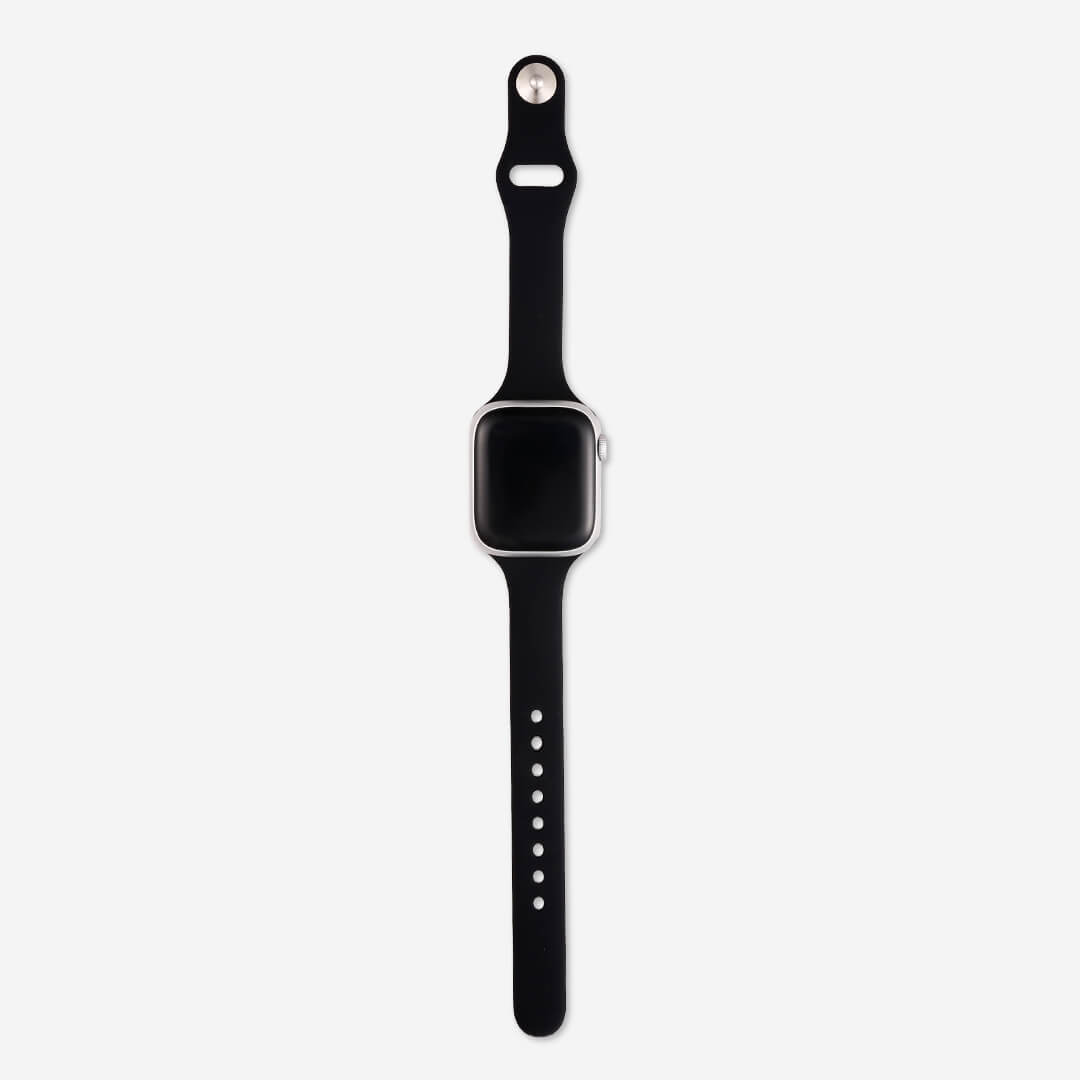 Slim Silicone Apple Watch Band - Black