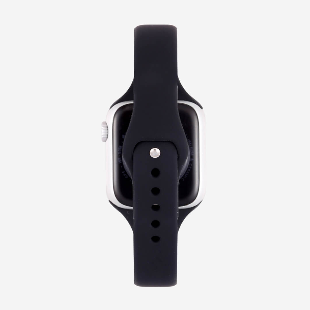 Slim Silicone Apple Watch Band - Black