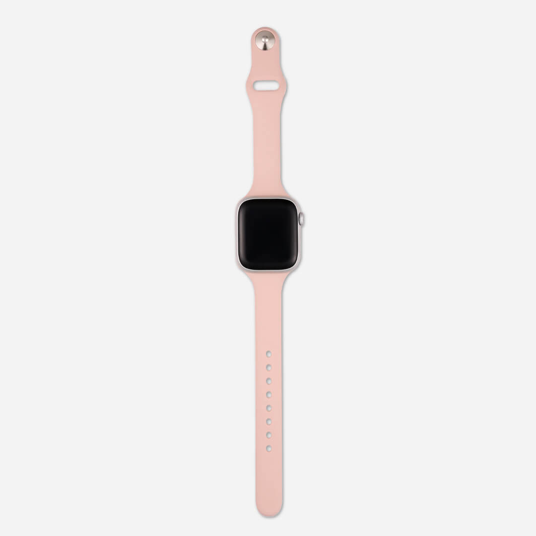 Slim Silicone Apple Watch Band - Pink Sand