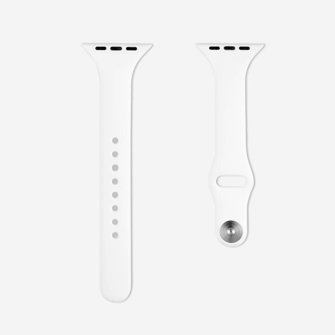 Slim Silicone Apple Watch Band - White