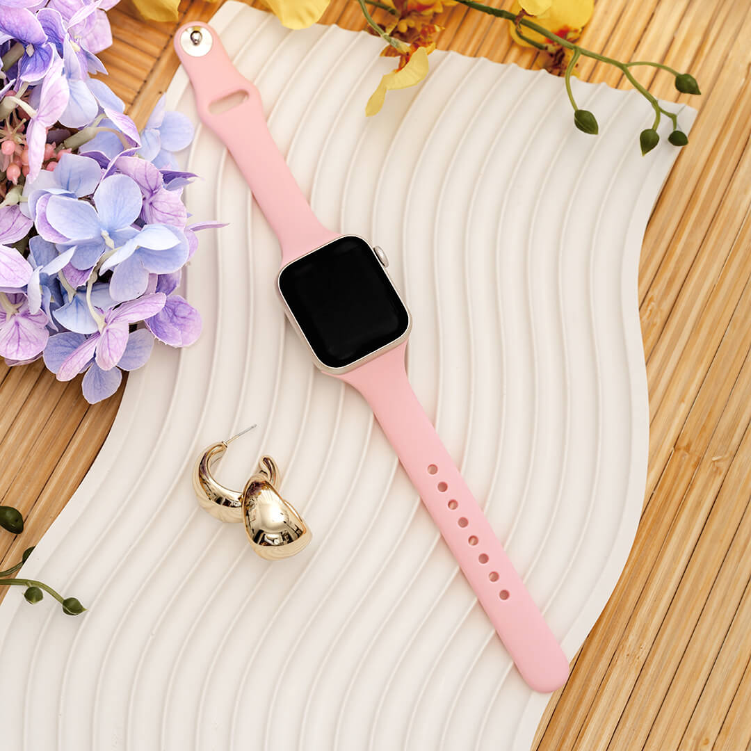 Slim Silicone Apple Watch Band - Pink