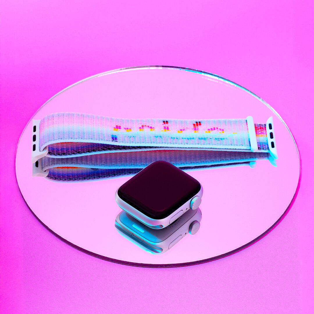 Striped Sport Loop Apple Watch Band - Midsumma Light