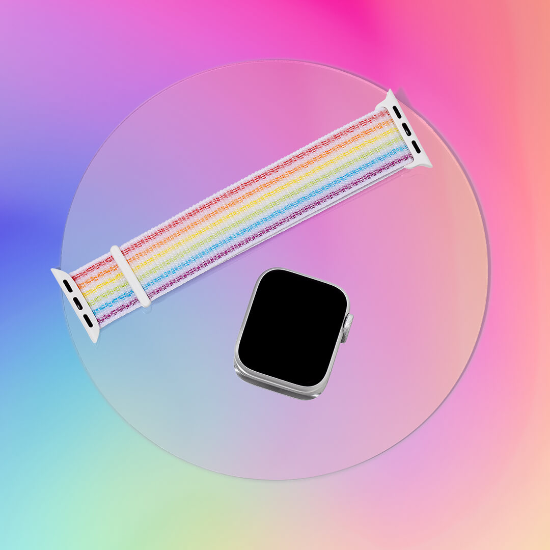 Striped Sport Loop Apple Watch Band - Midsumma Light