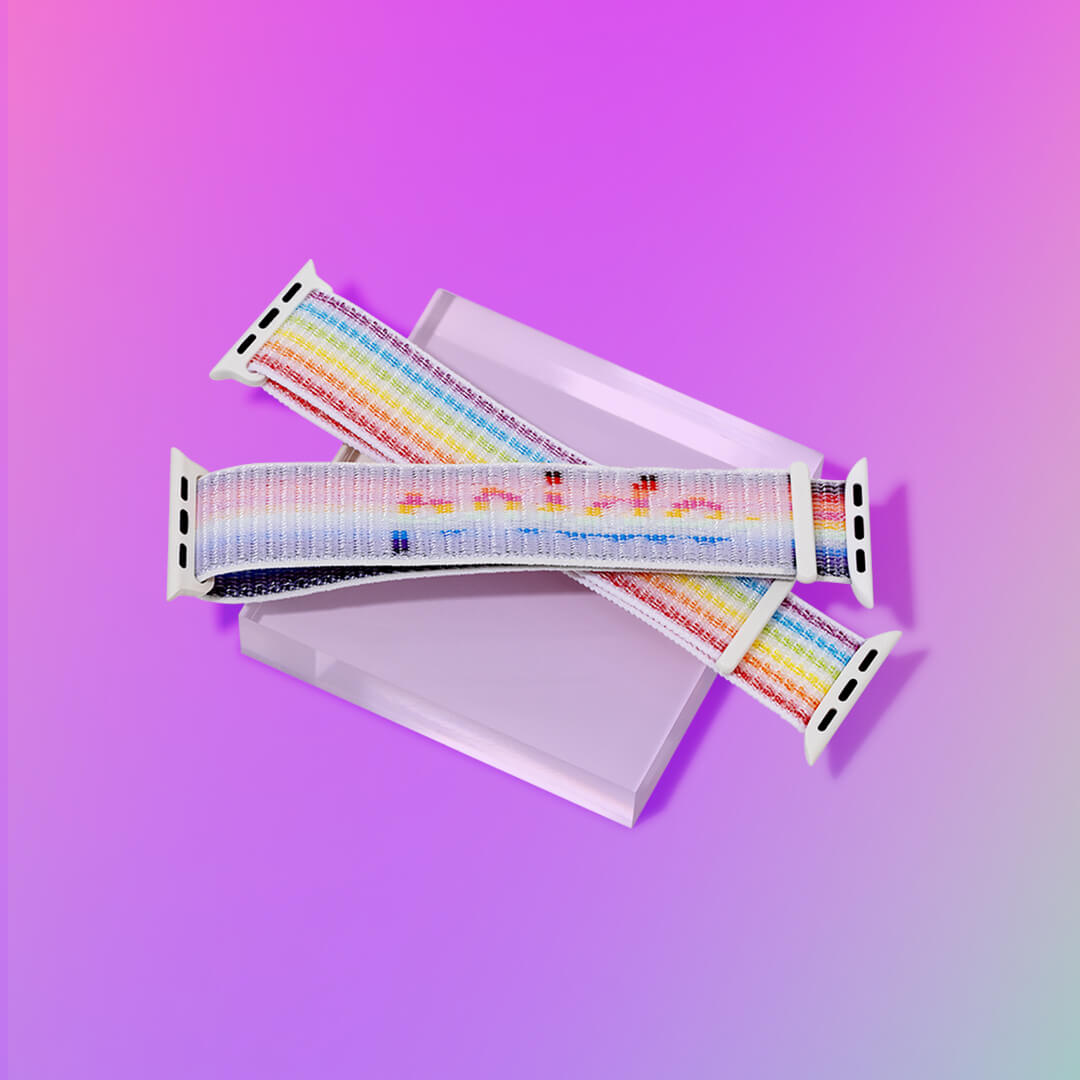 Striped Sport Loop Apple Watch Band - Midsumma Light