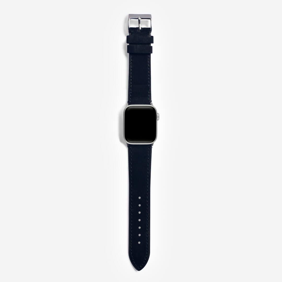 Suede Leather Apple Watch Band - Ebony