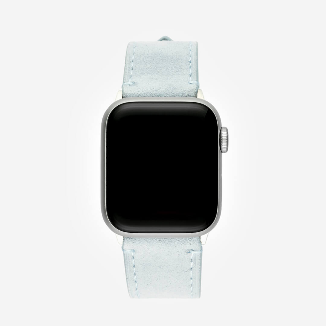 Suede Leather Apple Watch Band - Ice Blue