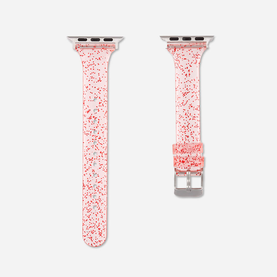 Sydney Glitter Apple Watch Band - Cherry