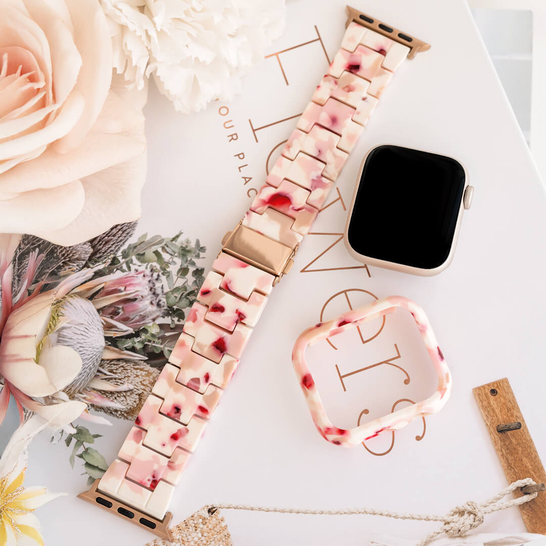 Vienna Apple Watch Band - Cherry Blossom / Vintage Rose Gold