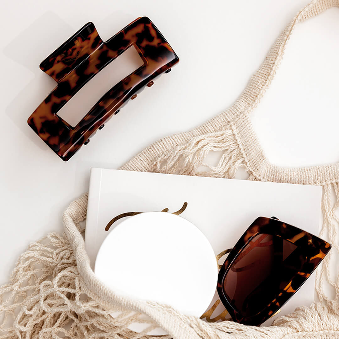 Vienna Claw Clip - Tortoiseshell - Styled