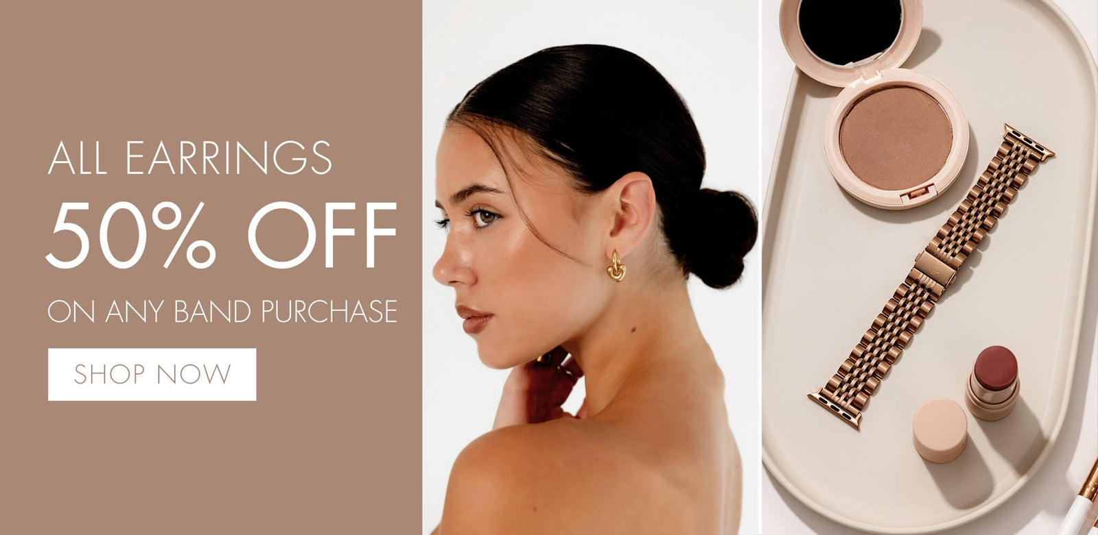 50% off earrings on any band purchase