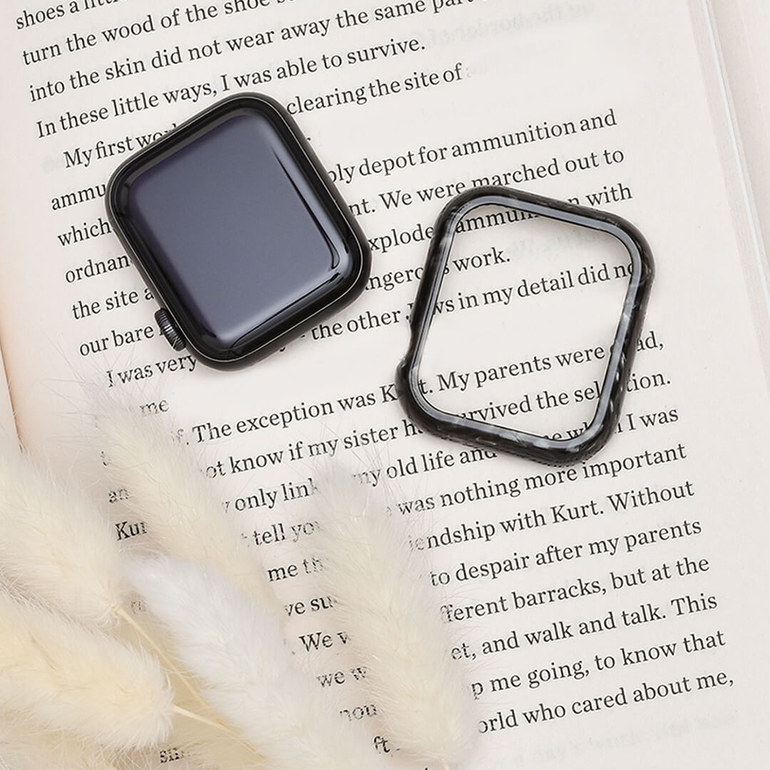 Apple Watch Case Cover - Black Marble