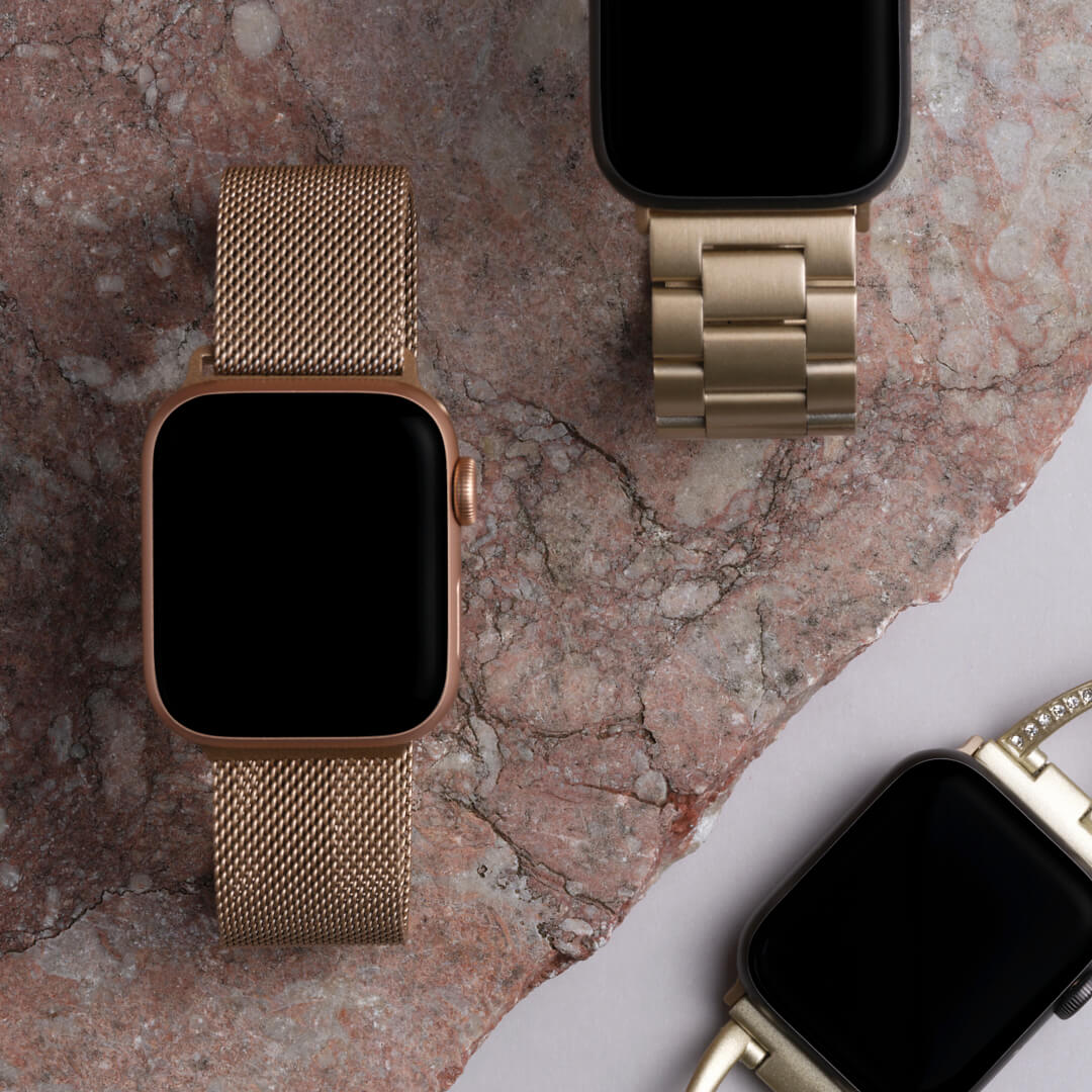 Milanese Apple Watch Bands - Retro Gold