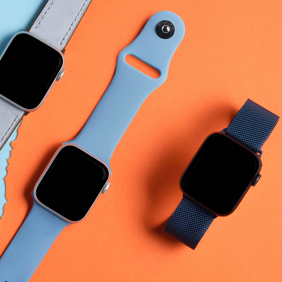 Blue Milanese Apple Watch Band